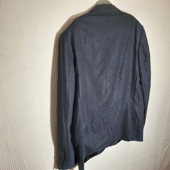 Joseph Abboud 46L Blazer Men Silk Wool Navy USA Nordstrom Union Made 2 Button - Picture 6 of 7